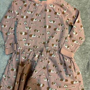 Mini boden  Adorable Pink Kids Dress with Guinea pigs 9-10